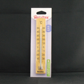 Thermometer buiten/binnen, beuken