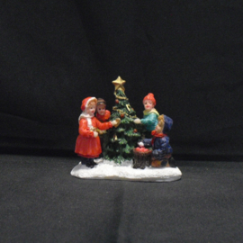 Kinderen versieren de kerstboom, 10016099