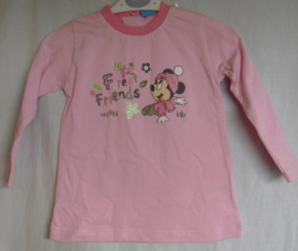 Tuniek, licht roze, met lange mouwen, Minnie Mouse, mt 23 mnd