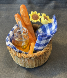 Picknickmand, blauw, 8 stuks