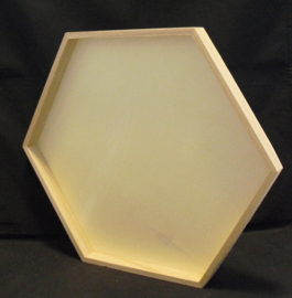 Dienblad zes-hoekig, groot, 27 cm