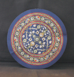 Vloerkleed rond, donker blauw