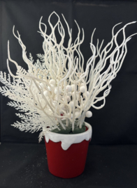 Bevroren tak met glitters, bolletjes