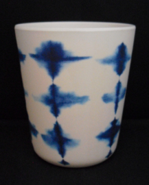 Beker van bamboe, blauw, marine