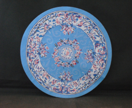 Vloerkleed rond, turquoise