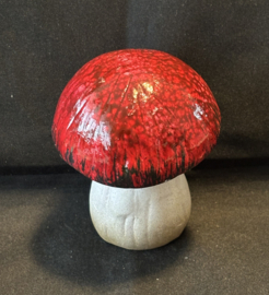 Paddenstoel, rood, terracotta, Decoris