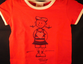 Rood t-shirt, matroosje, Bondi, mt 62