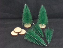 Miniatuur dennenbomen, 5 stuks, creotime