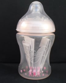 Polypropyleen babyfles, Step 2, roze, Nûby, 240ml