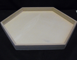 Dienblad zes-hoekig, groot, 27 cm