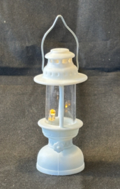 Lantaarn, retro, wit met led lichtje