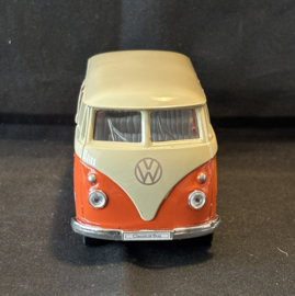 Volkswagenbus met print, 1963, donker oranje, Welly