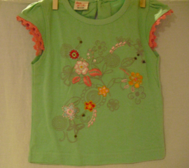 T-shirt, korte mouwen, flower, Little girl star, mt 86