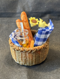 Picknickmand, blauw, 8 stuks