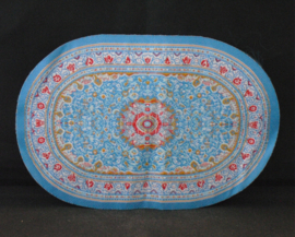 Vloerkleed ovaal, turquoise