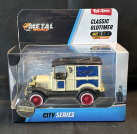 Retro bestelwagen, wit