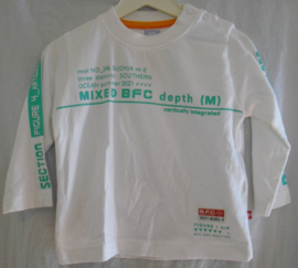 T-shirt lange mouwen, met groene letters BFC, mt 68