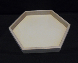 Dienblad zes-hoekig, klein, 18,5 cm