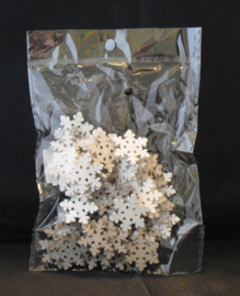 Houten sneeuwvlokken, 60 stuks