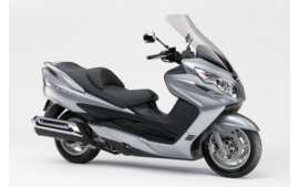 Edge plaatset Maxi scooter Suzuki Burgmann 13 delig zilver metallic bj. 2007 tot 2012