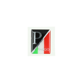 Sticker 3d logo voorscherm zwart/ italy (lx/ piag/ primav/ sprin)