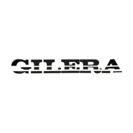 Gilera Runner/ Stalker sticker woord [gilera] 23cm zwart origineel (Piaggio)