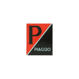 Sticker logo voorscherm zwart/ rood (lx/ piag/ primav/ sprin)