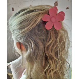 Hair Clip Flower | Bright pink