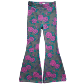 Mikki Flared Trousers | Roses Print