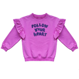 Flo Sweater Ruffles | Super Pink