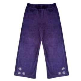 Pim Wide Leg Trousers | Purple velours