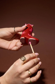 paddywax boot match holder - red & pink