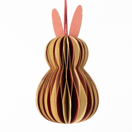papieren bunny rood/roze
