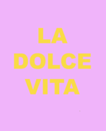 tuinposter la dolce vita lila geel