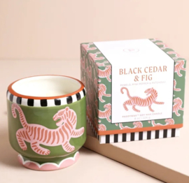 paddywax tiger candle - black cedar & fig