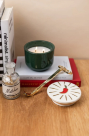 paddywax green glass candle - chili pepper & mango