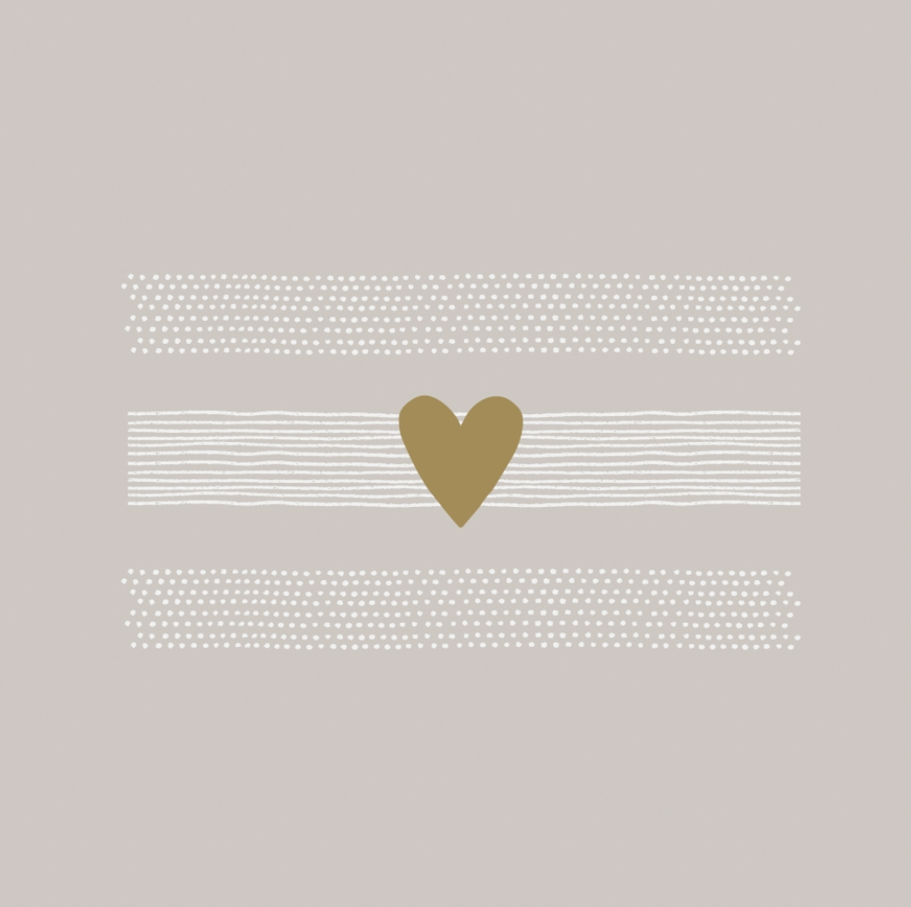 Servet heart of gold taupe