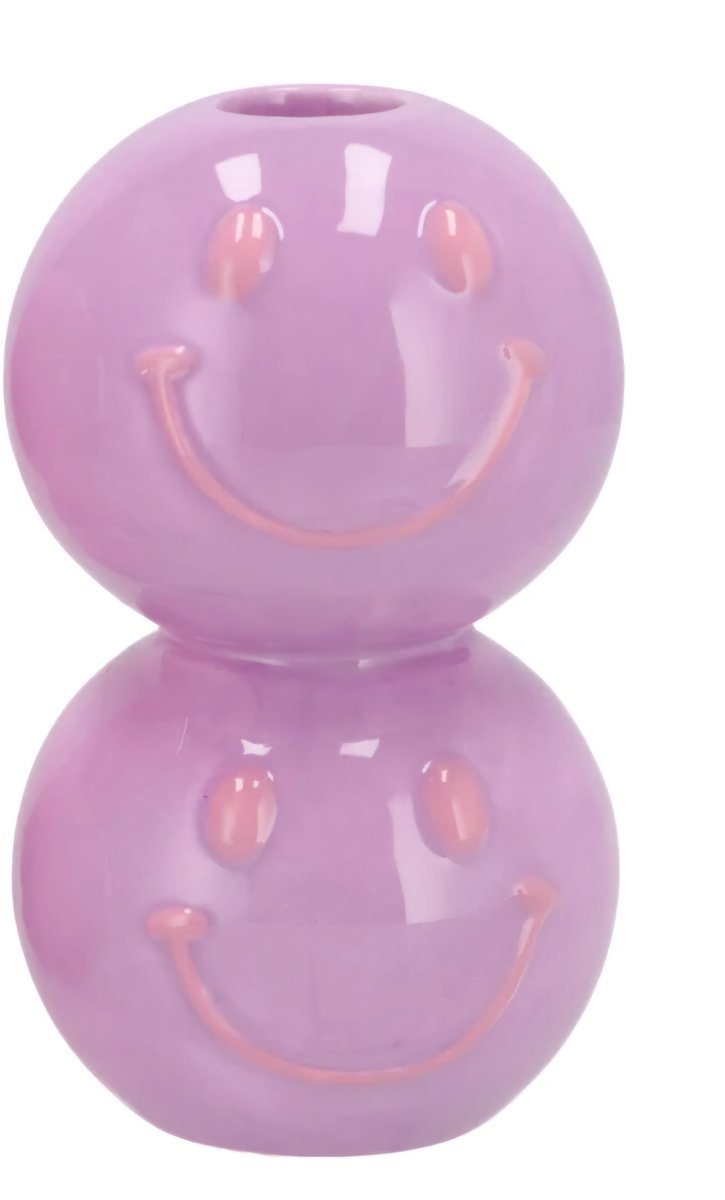 Kandelaar Smiley - Paars