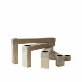 Kandelaar Coen beige / hout