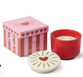 paddywax red glass candle - wild fig & rose