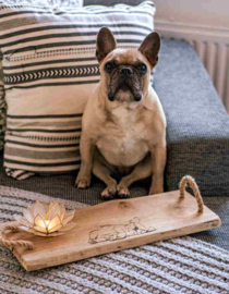 Houten Plank Franse Bulldog groot