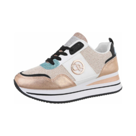 Sneakers - glitter champagne - lage sneaker