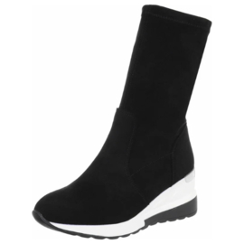 Wedges - in 2 kleuren - hoge Sneaker - soklaars - stretchlaars