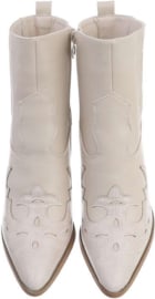Cowboylaarzen - enkellaarzen - laarzen met hak - Pu - ecru - beige