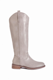 ZoeZo Design - lange laarzen - cowboylaarzen - imitatieleer - goud - hakhoogte 2 cm - rits