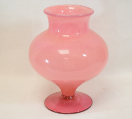 ZoeZo Design - roze glas vaas op voet