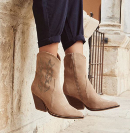 Cowboylaarzen - suedine - Khaki - bling