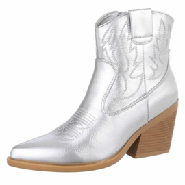 Cowboylaarzen - PU - Korte laarzen - zilver