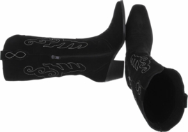 Cowboylaarzen - zwart - suede - echt leder !