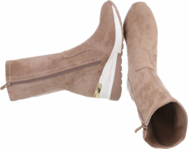 Wedges - in 2 kleuren - hoge Sneaker - soklaars - stretchlaars